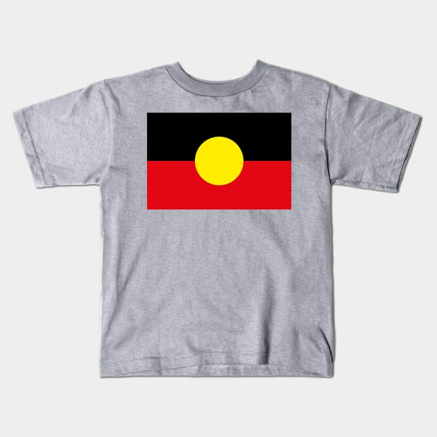 Australian Aboriginal Flag Kids T-Shirt by MasterChefFR